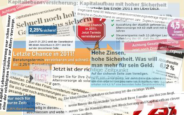 Finanztipp --- Garantiezins-Senkung bei Lebensversicherungen